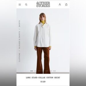 & Other Stories White Button Down Shirt
